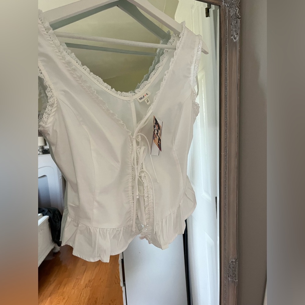 White peasant top